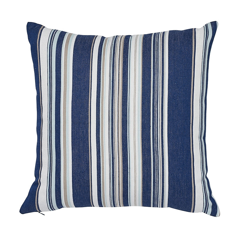 Ponderosa Stripe Indoor/Outdoor Pil | Navy Blue