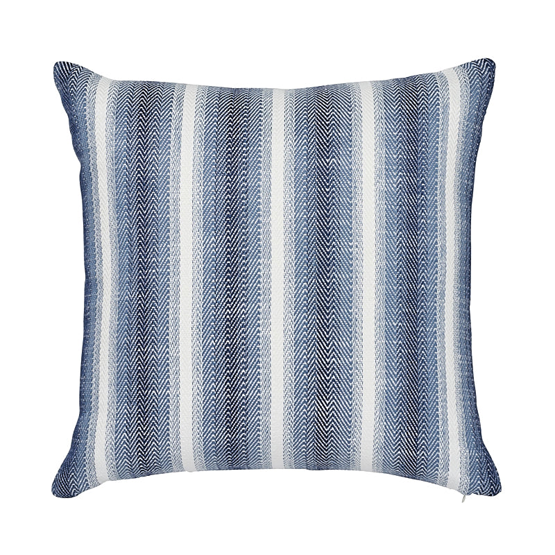 Colada Stripe Indoor/Outdoor Pillow | Blue & White
