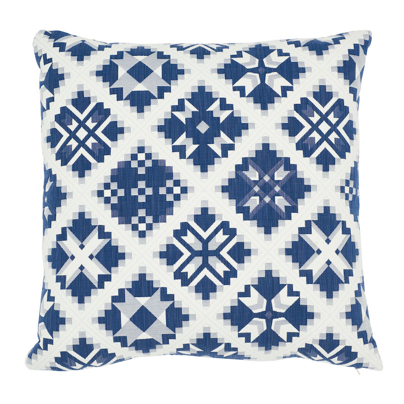 Tristan Patchwork Pillow | Indigo