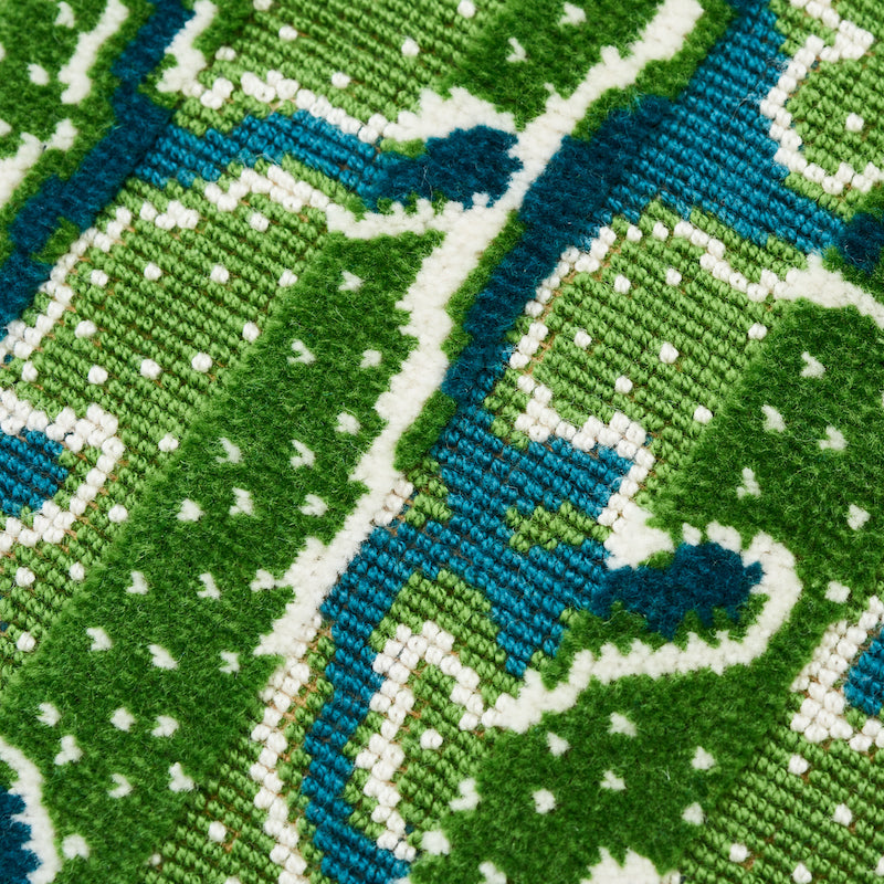 Corail Velvet Pillow | Emerald Green