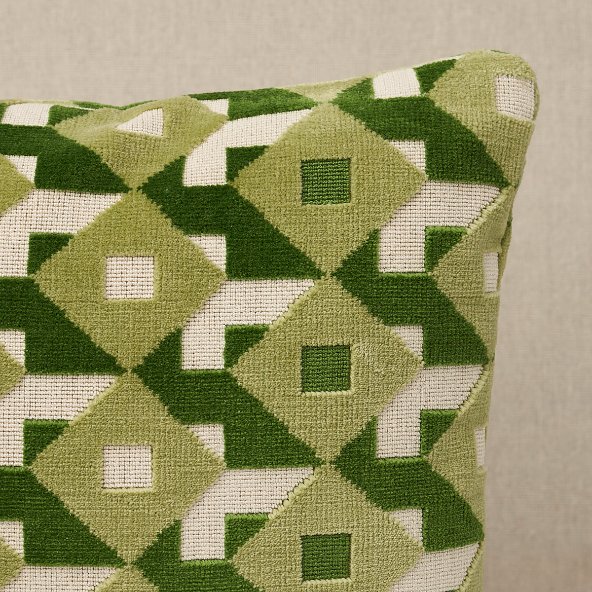 Dazzle Ship Velvet Pillow | Verdant