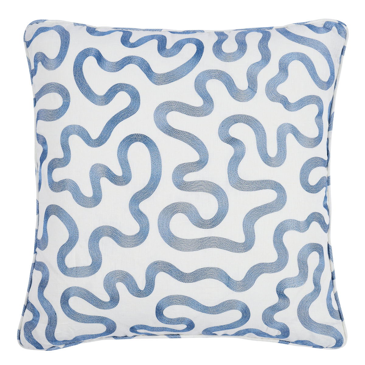 Riley Pillow | Navy On Ivory