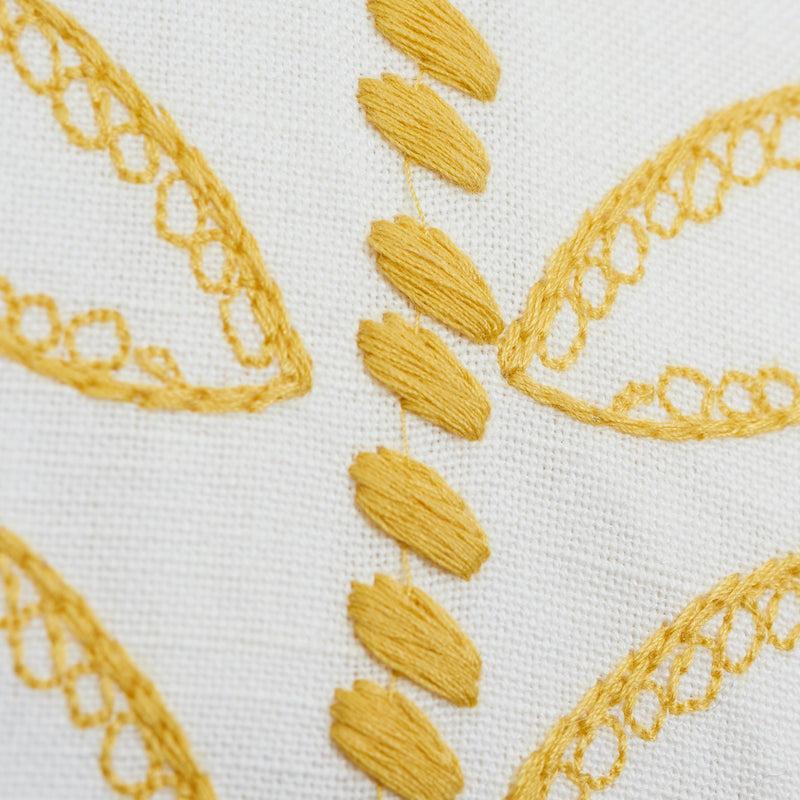 Camile Embroidery Pillow | Yellow