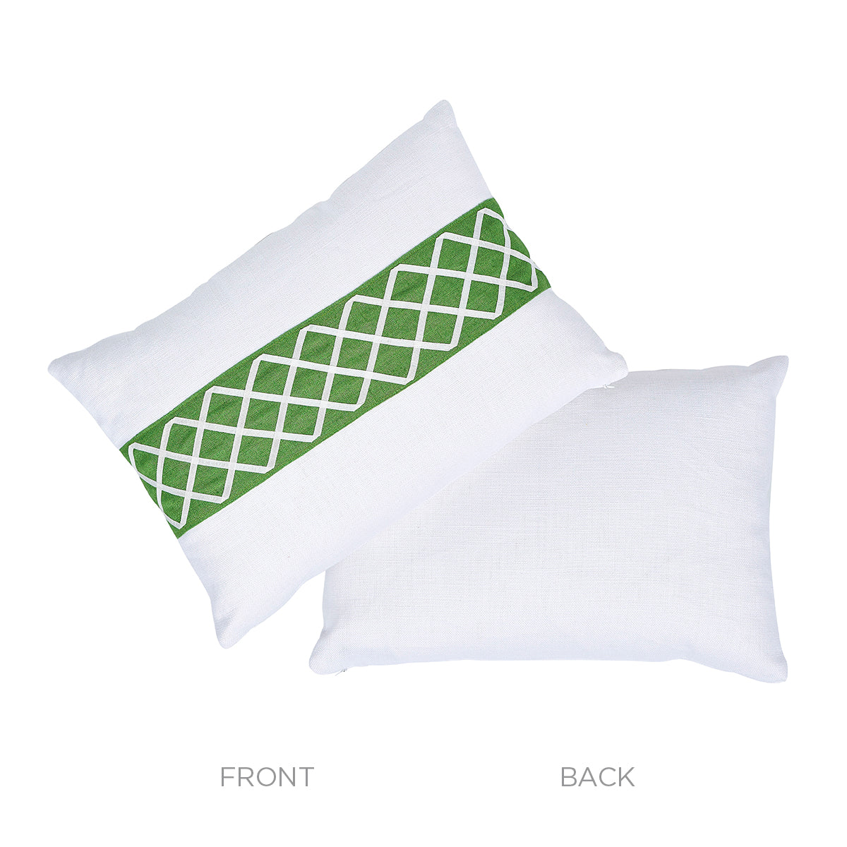 Zella Pillow | Green & White