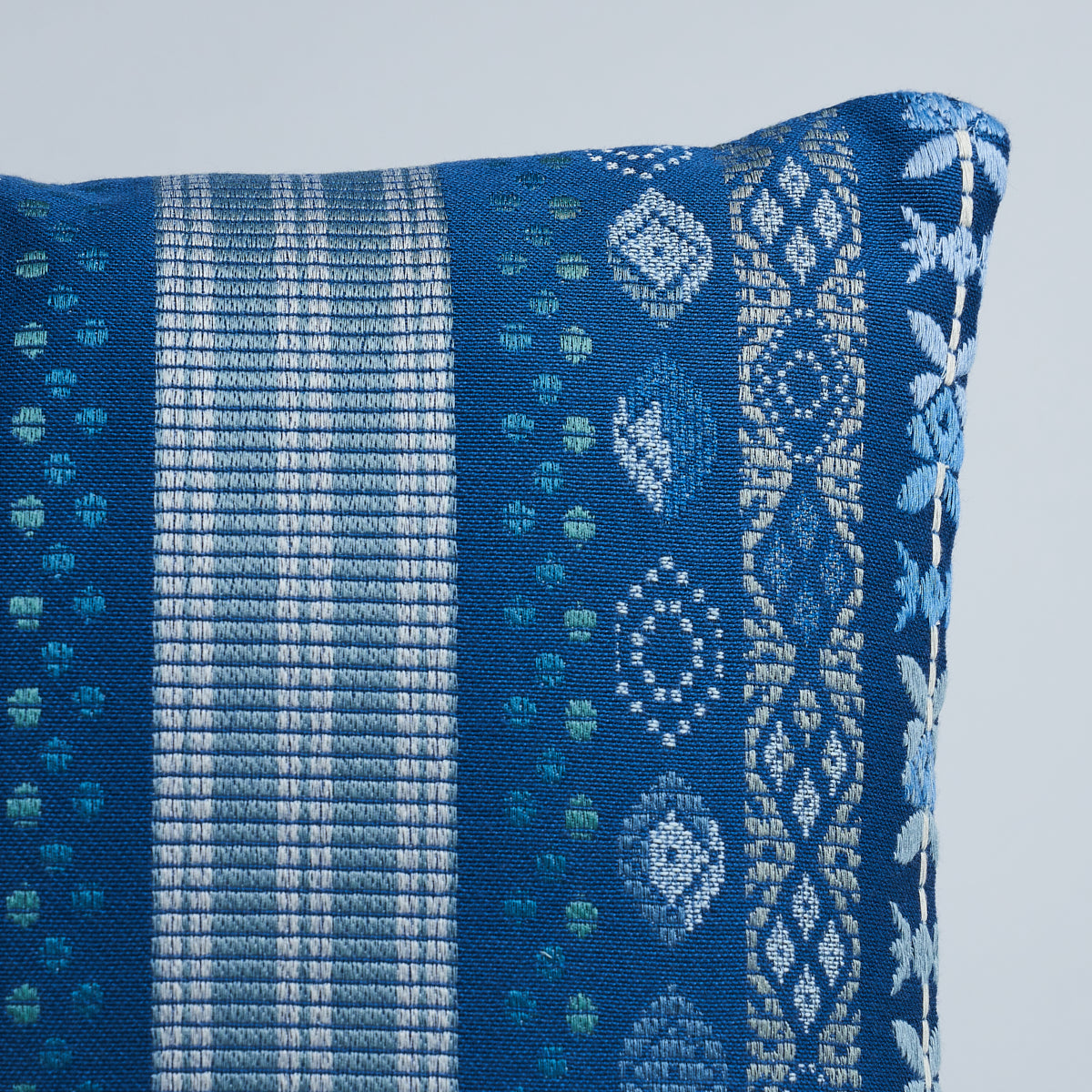 Cosima Embroidery Pillow | Blue Multi