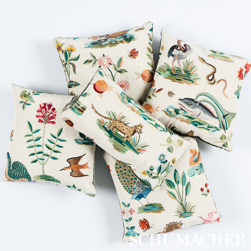 Royal Silk Embroidery Pillow B | Multi