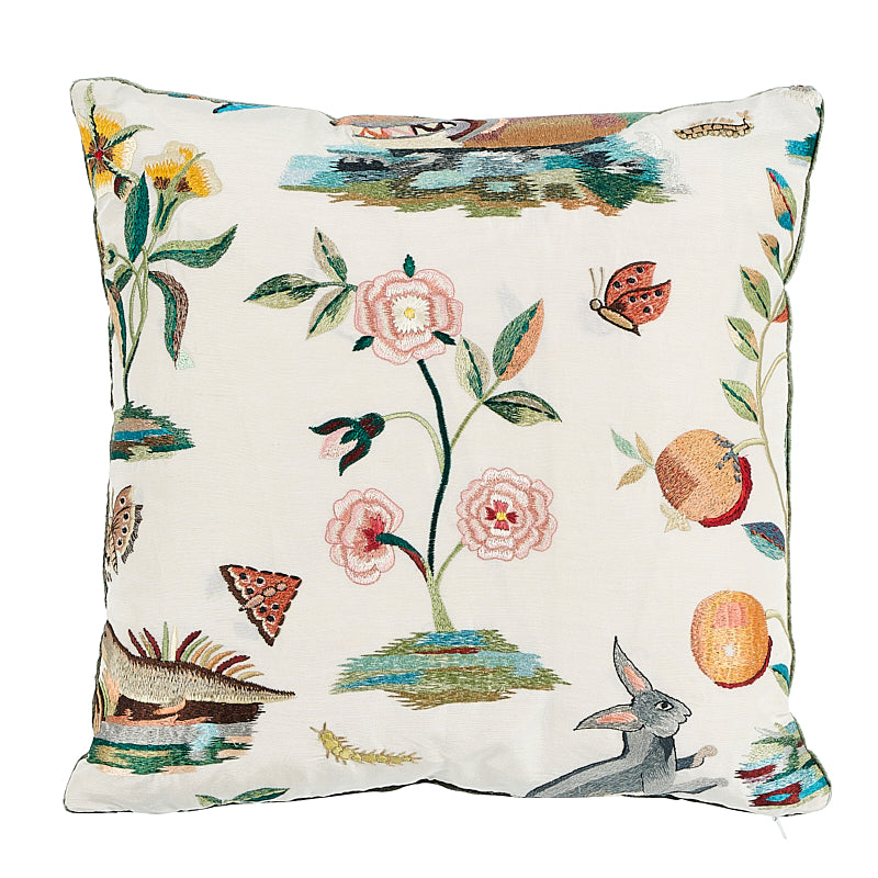 Royal Silk Embroidery Pillow B | Multi