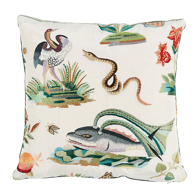 Royal Silk Embroidery Pillow C | Multi