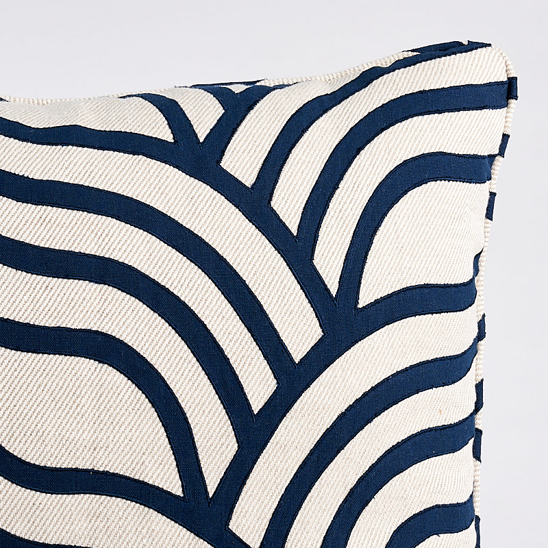 Sangomar Applique Pillow | Navy