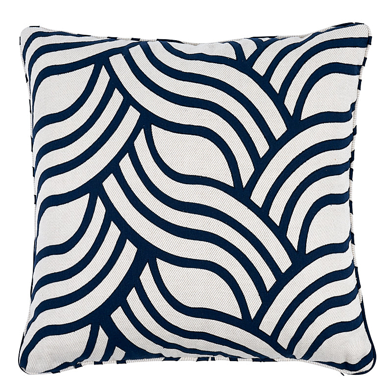 Sangomar Applique Pillow | Navy