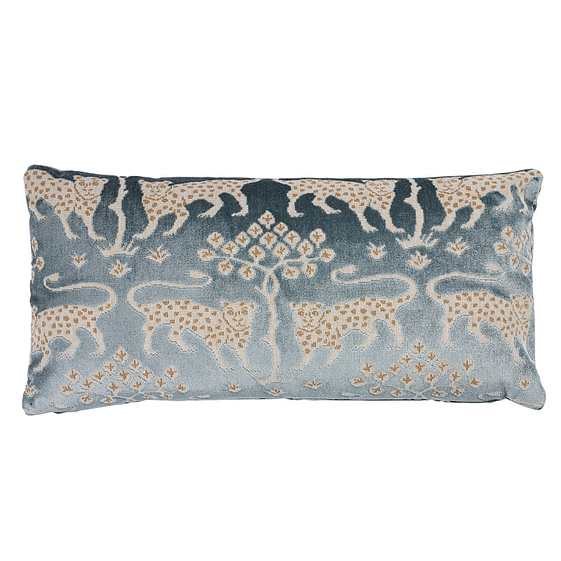 Woodland Leopard Velvet Pillow | Mineral