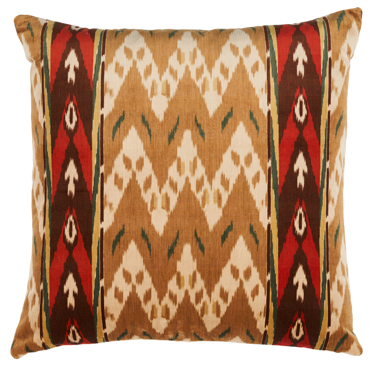 Samar Ikat Velvet Pillow | Gold