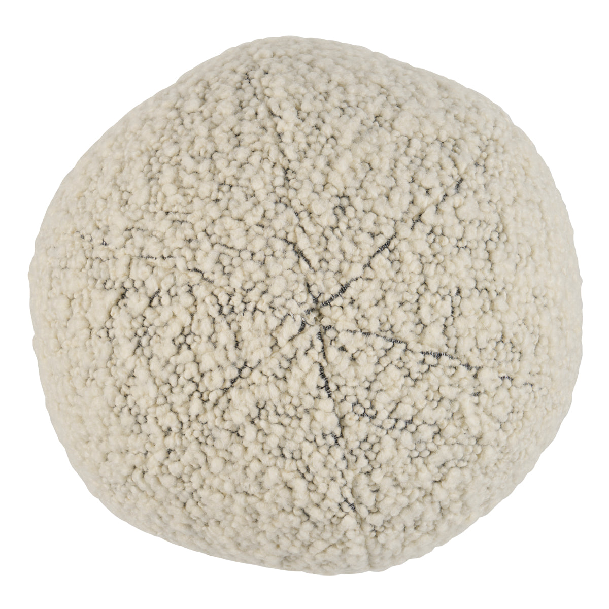 Margarete Sphere Pillow | Ivory on Charcoal