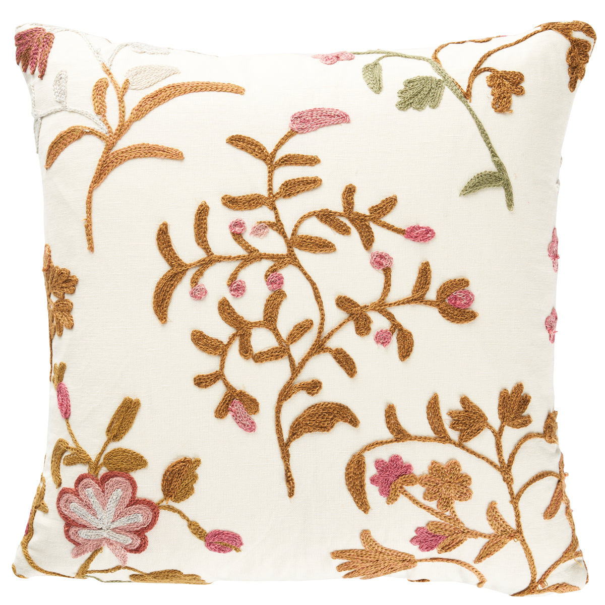 Raleigh Crewel Embroidery Pillow B | Autumn