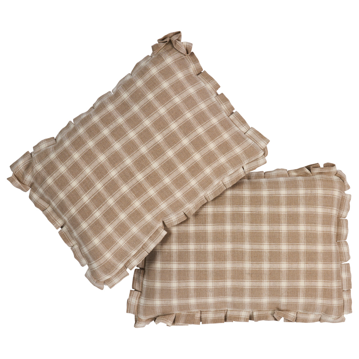 Crawford Check Pillow | Flax