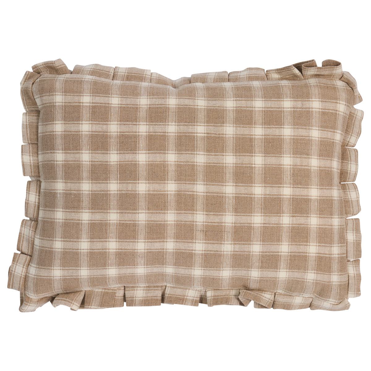 Crawford Check Pillow | Flax