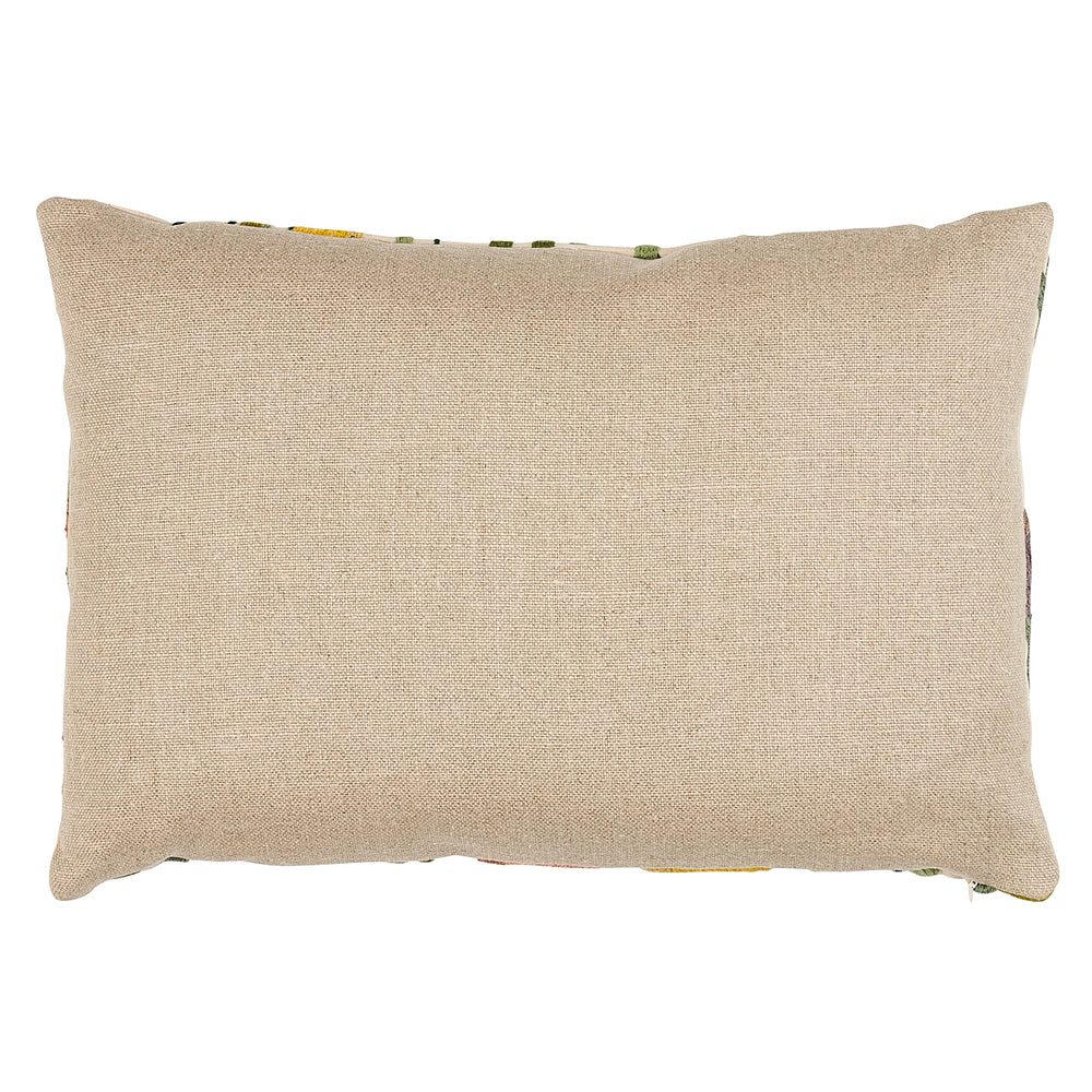Deco Flower Embroidery Pillow | Multi
