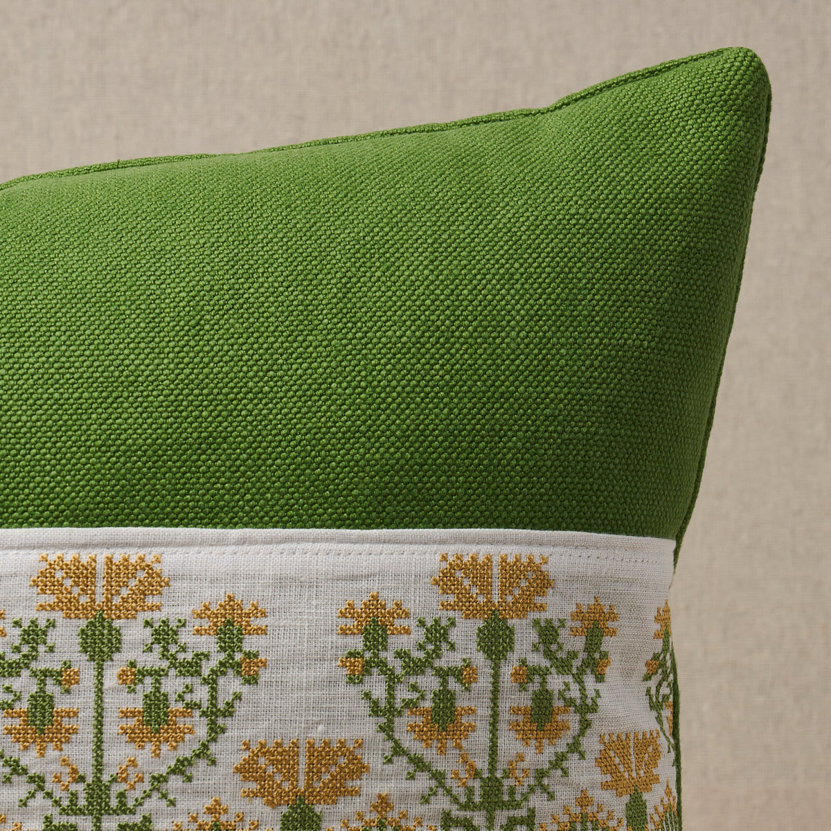 Custis Embroidery Pillow | Marigold