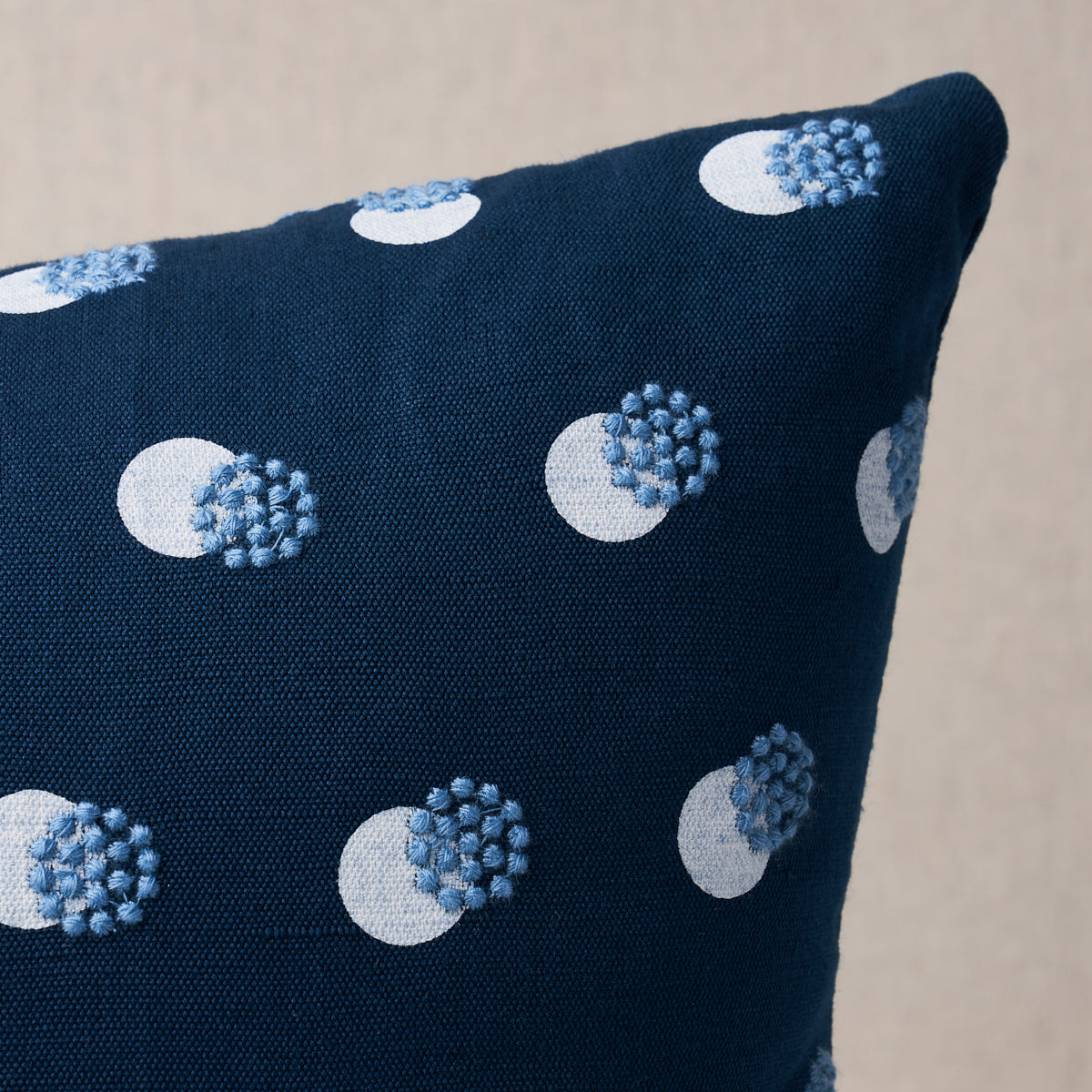 Taylor Embroidery Pillow | Sky On Navy