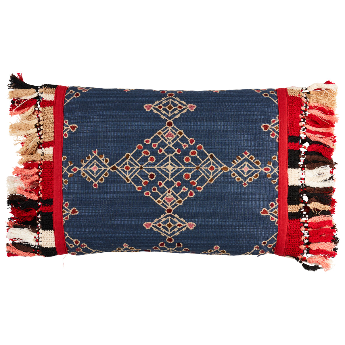 Kalindi Embroidery Pillow | Indigo