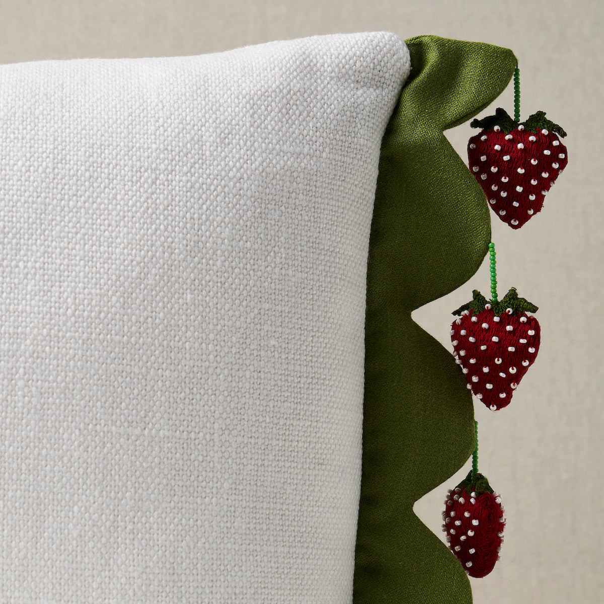 Strawberry Jam Pillow | Green