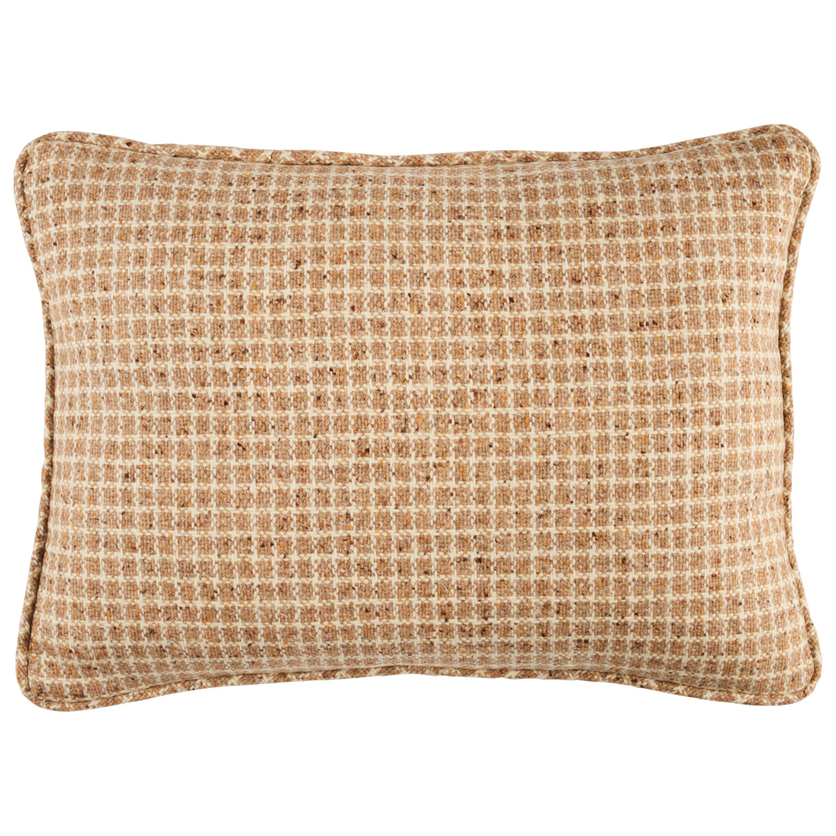 Hudson Wool Check Pillow | Camel