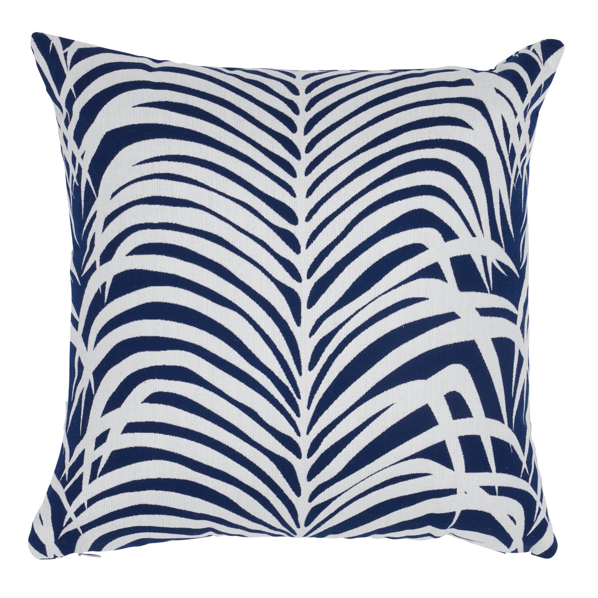 Zebra Palm I/O Pillow | Navy