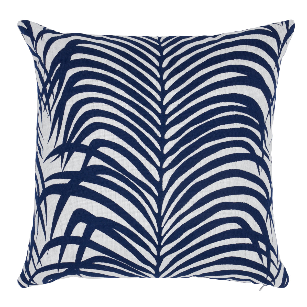 Zebra Palm I/O Pillow | Navy