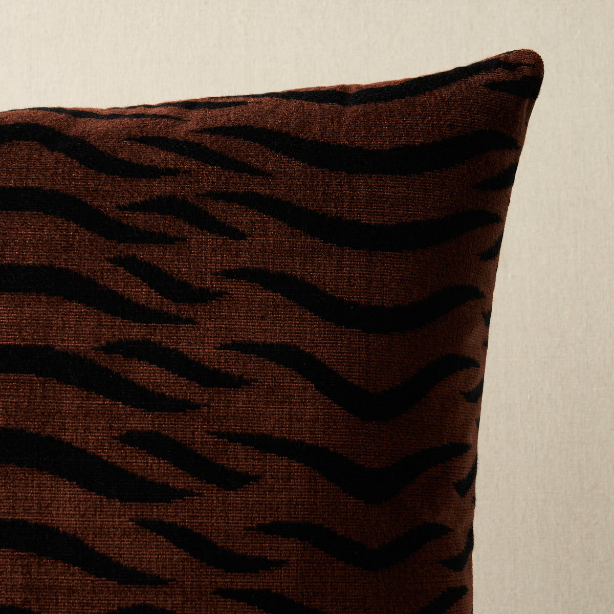 Sabi Tiger Velvet Pillow | Java