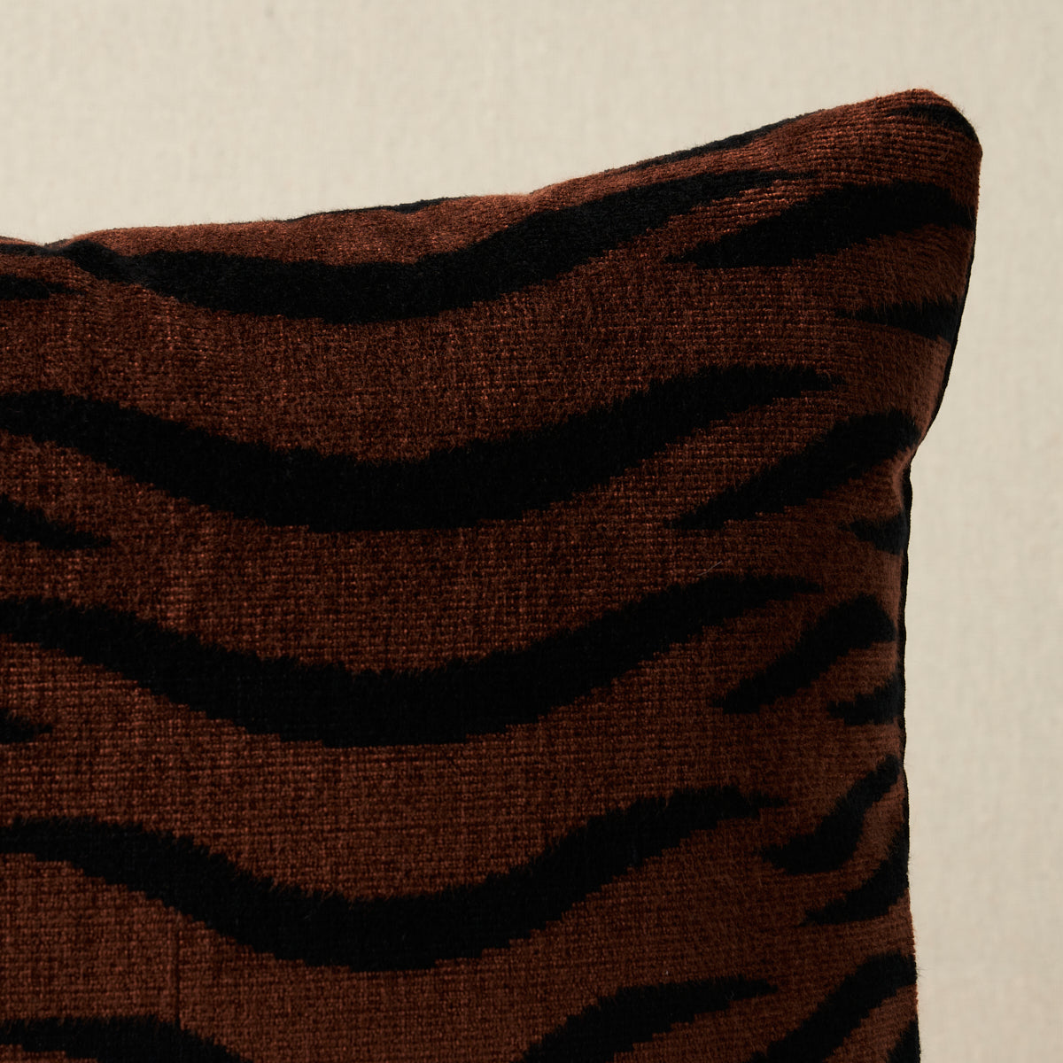 Sabi Tiger Velvet Pillow | Java