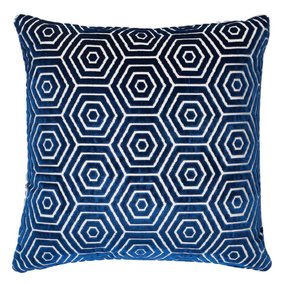 Bees Knees Cut Velvet Pillow | Blue