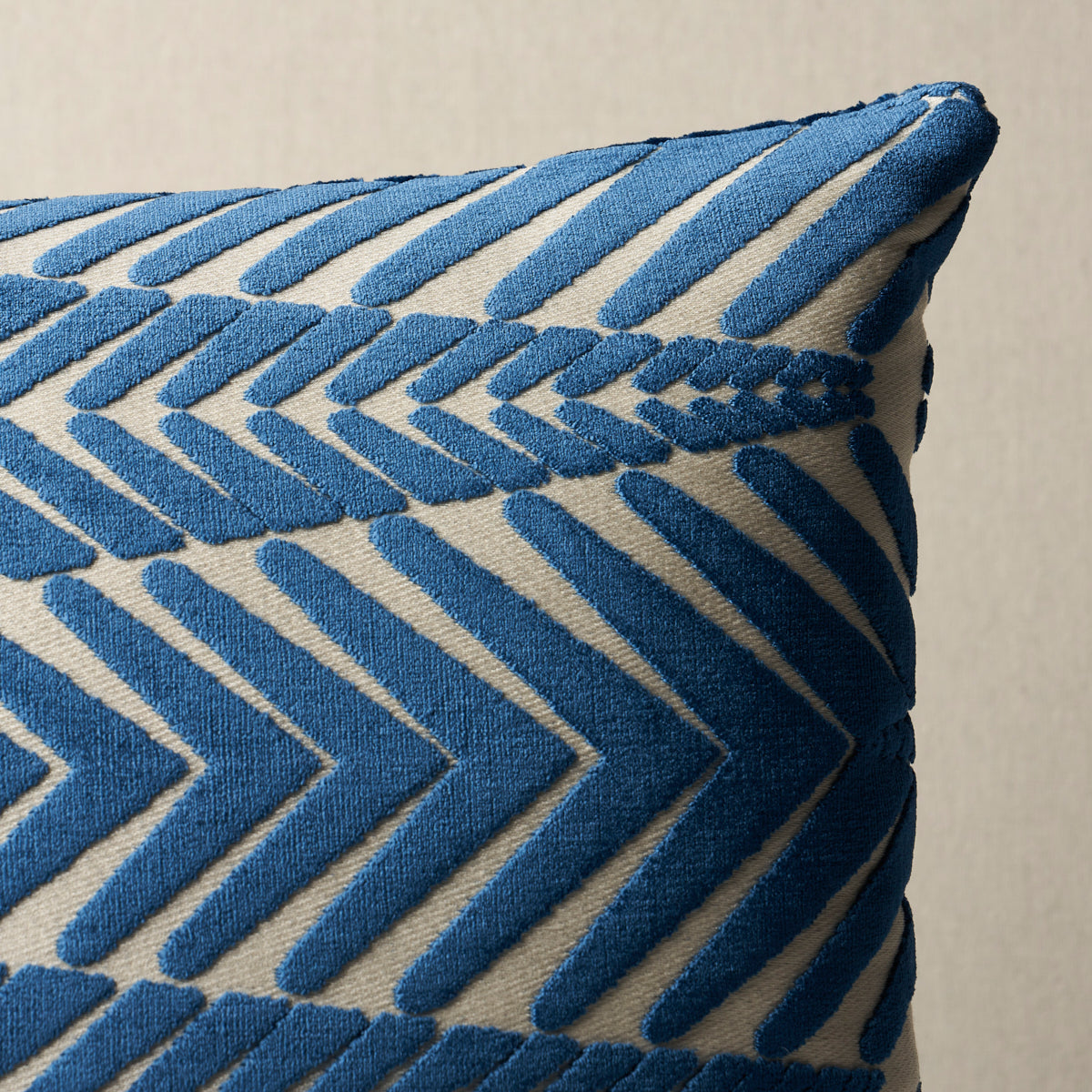 Zebra Velvet Pillow | Silver Blue