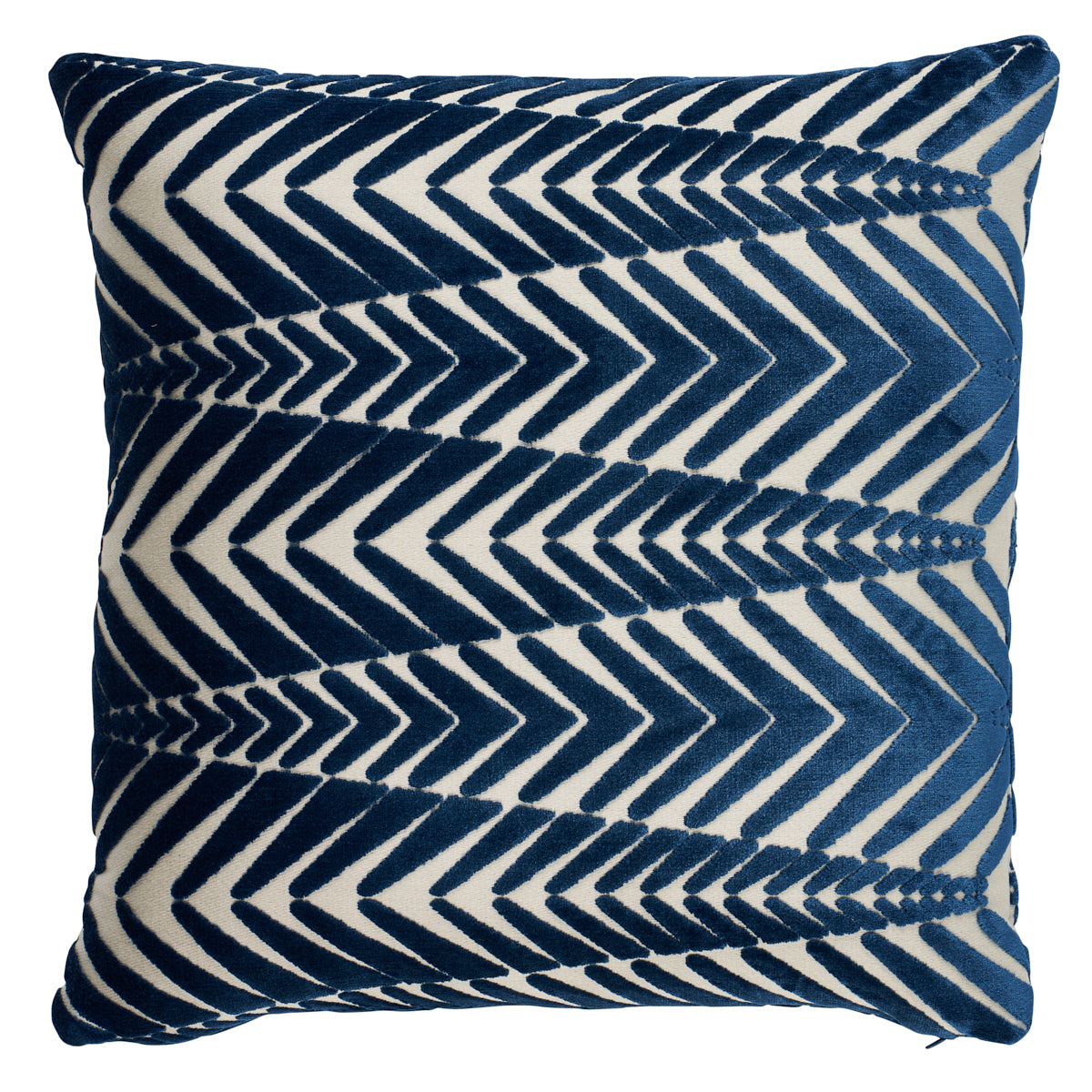 Zebra Velvet Pillow | Silver Blue