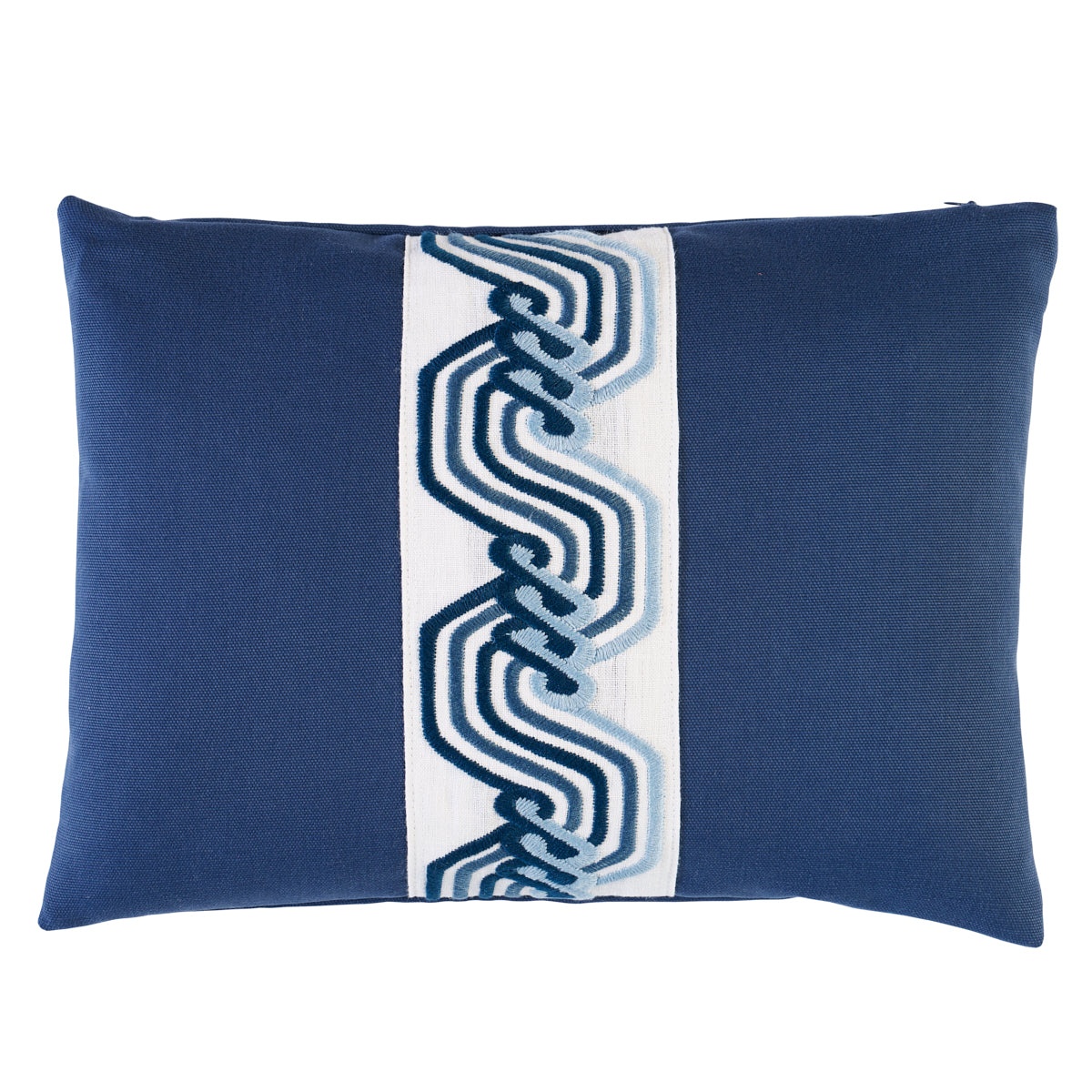 The Twist Embroidered Pillow | Marine