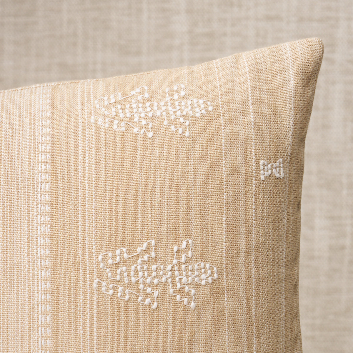 Nima Embroidered Pillow | Tan