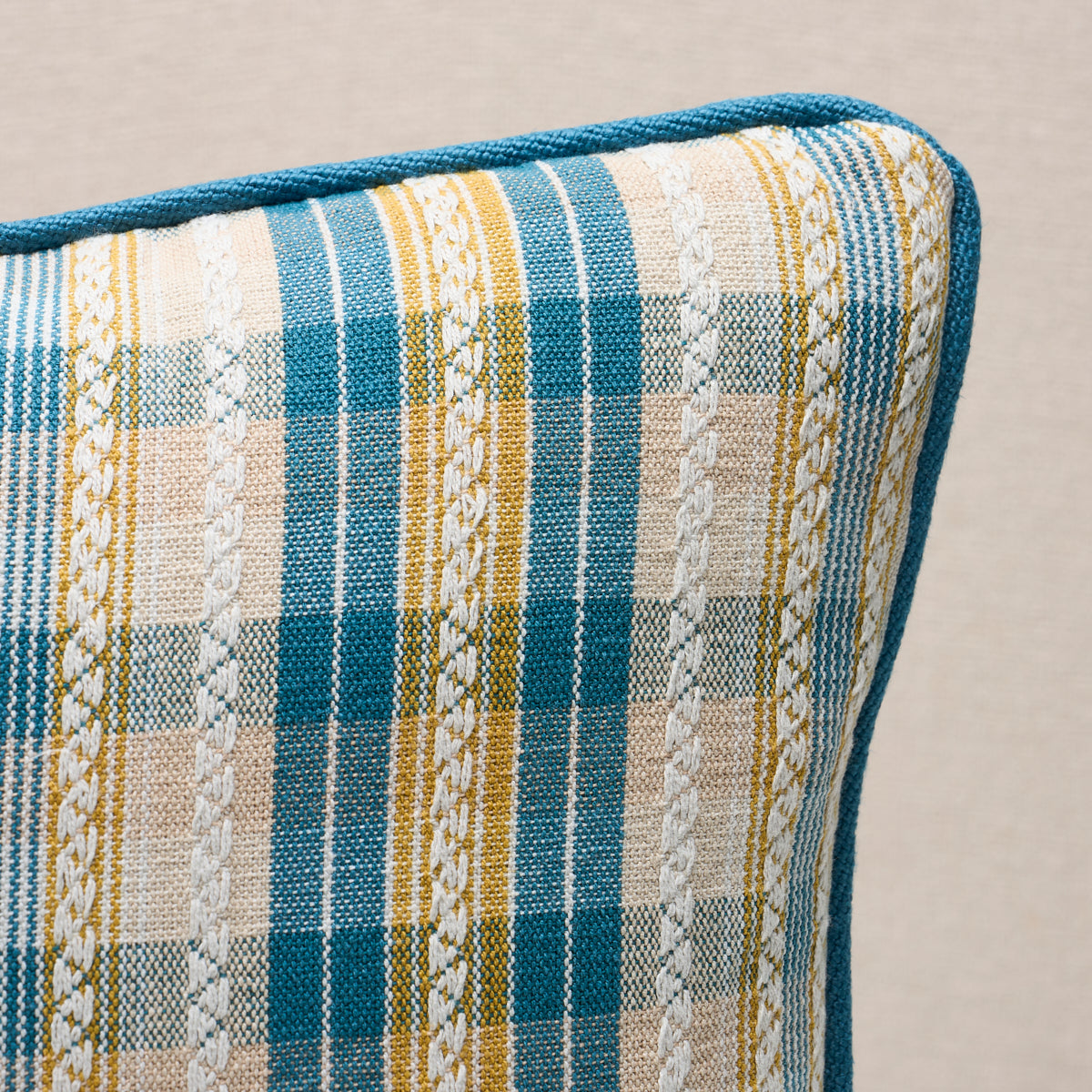 Fonda Pillow | Teal & Citron