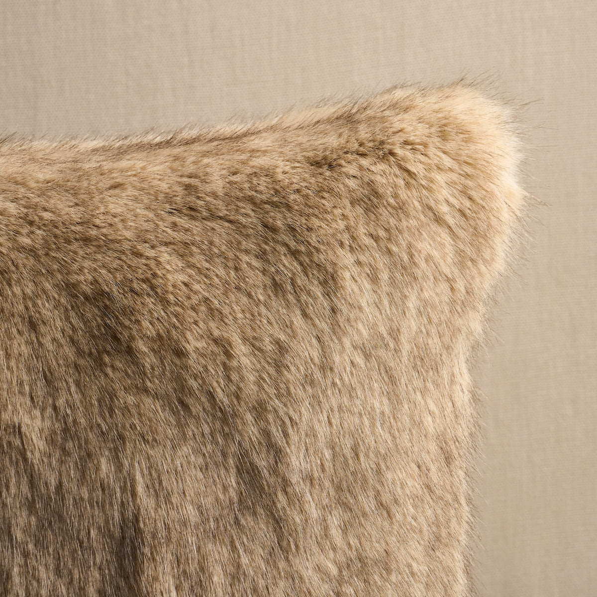 Valais Faux Fur Pillow | Buff