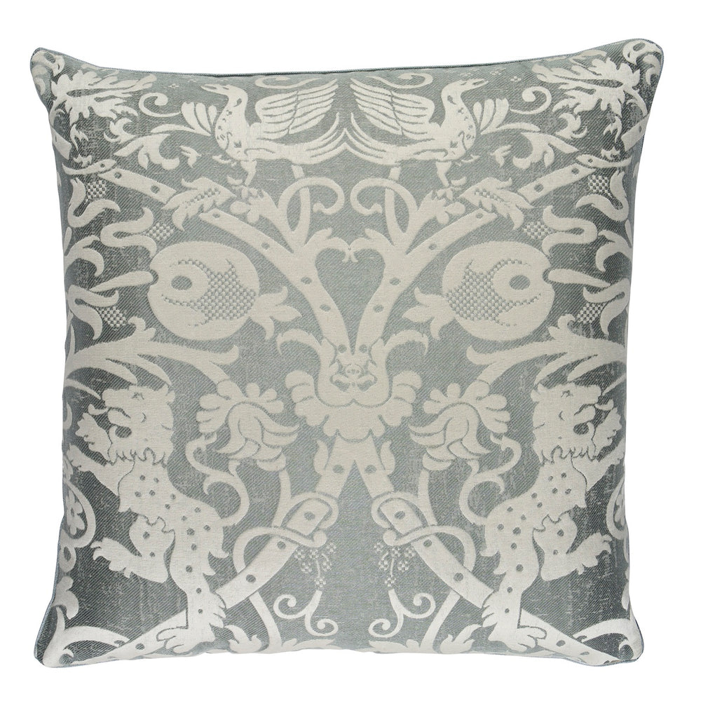 Dougal Damask Pillow | Mist