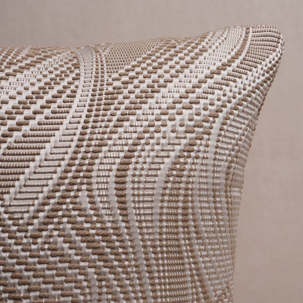 Quilted Waves I/O Pillow | Metallic Brown