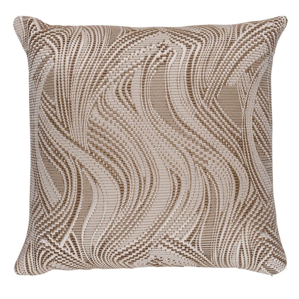 Quilted Waves I/O Pillow | Metallic Brown