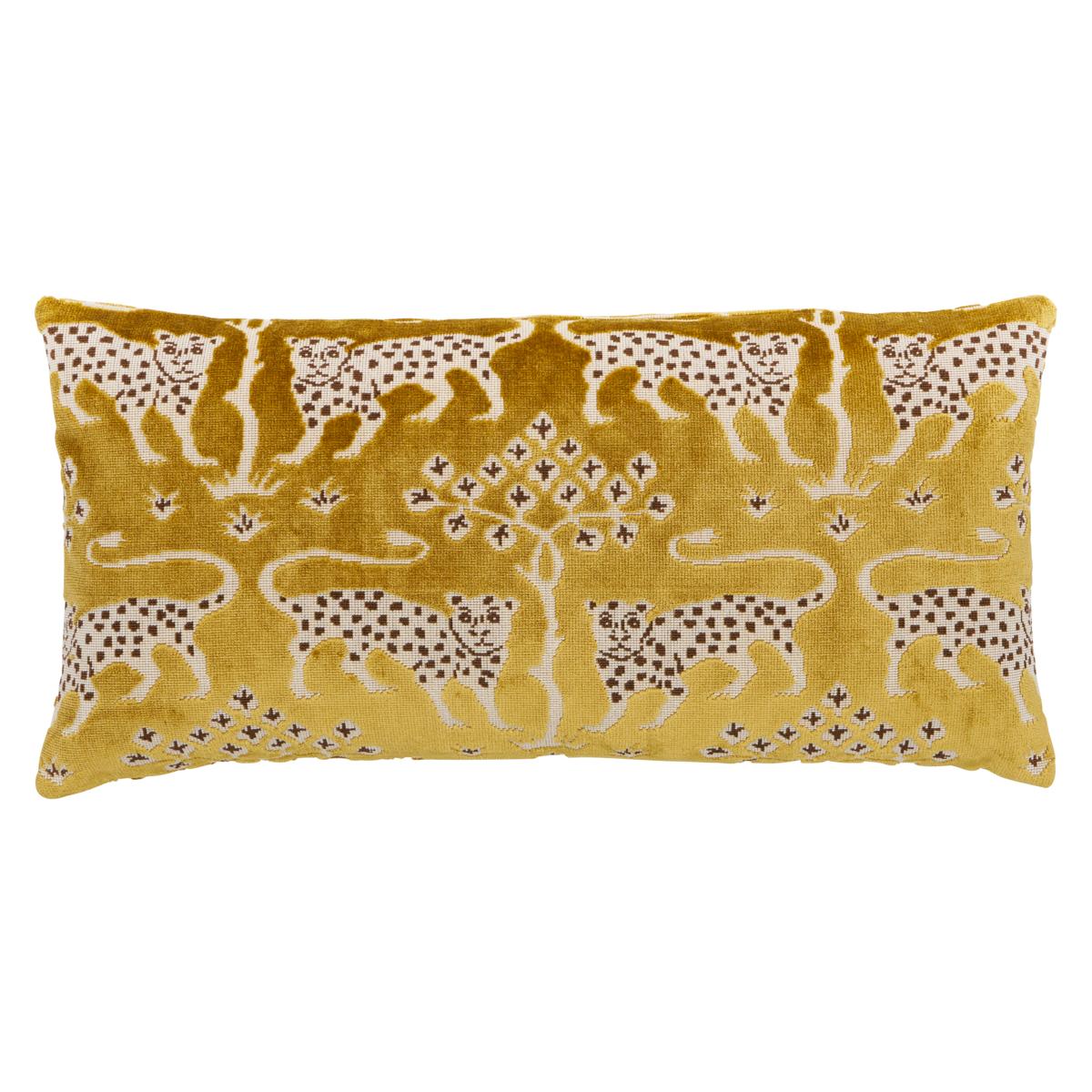 Woodland Leopard Velvet Pillow