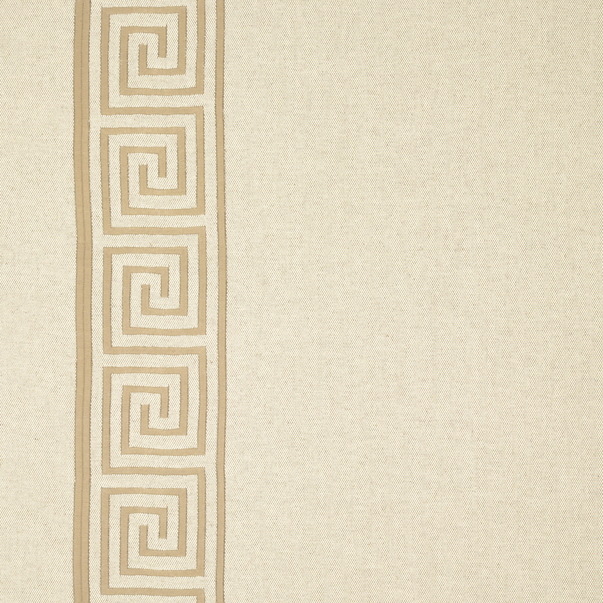 GREEK KEY EMBROIDERY | PEBBLE AND TAUPE