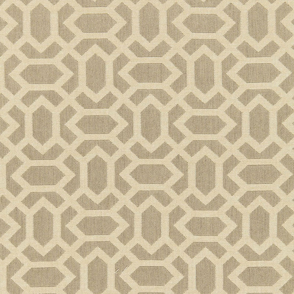 Schumacher San Remo Fret Sahara Taupe Cream Geometric Upholstery top Fabric