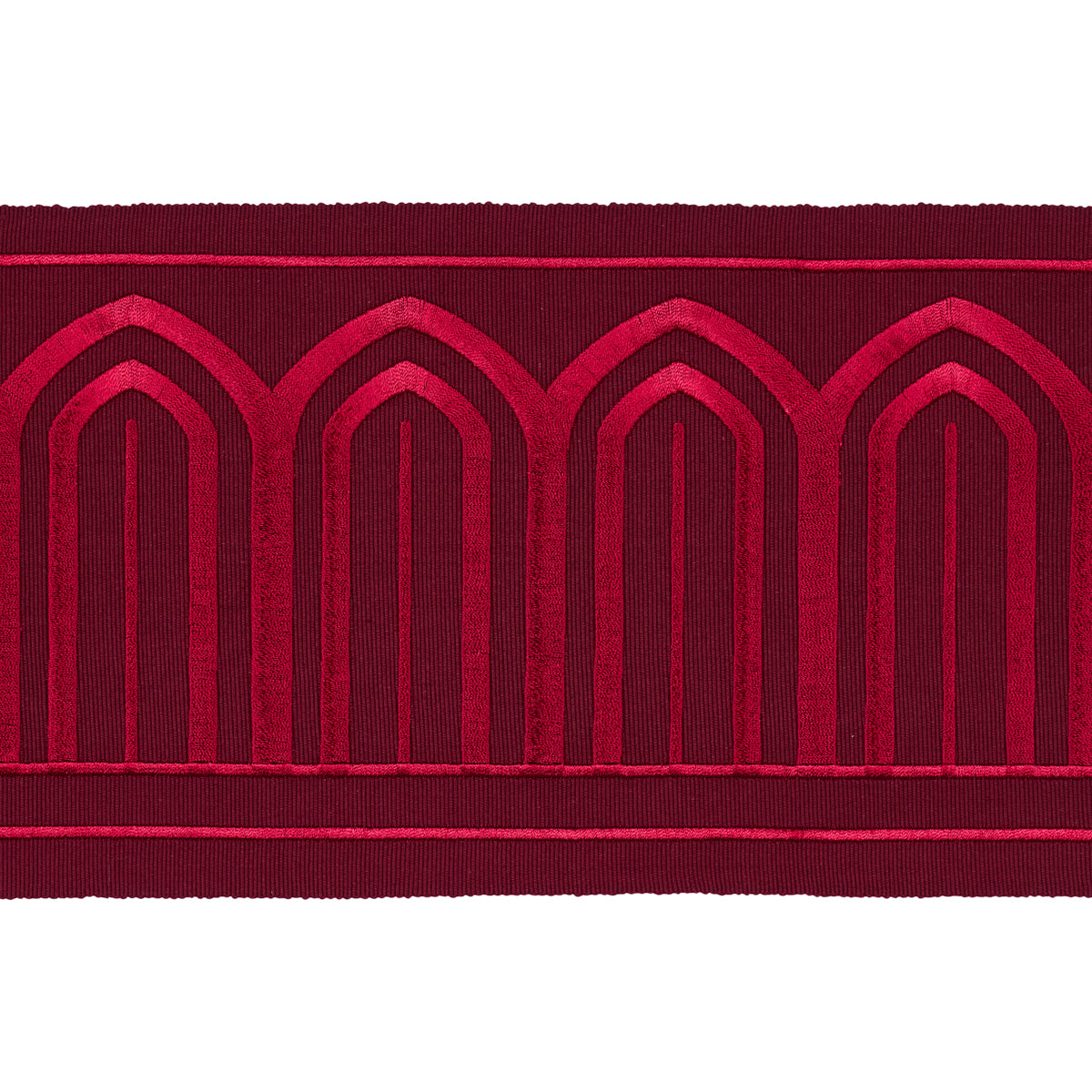 ARCHES EMBROIDERED TAPE WIDE | RED