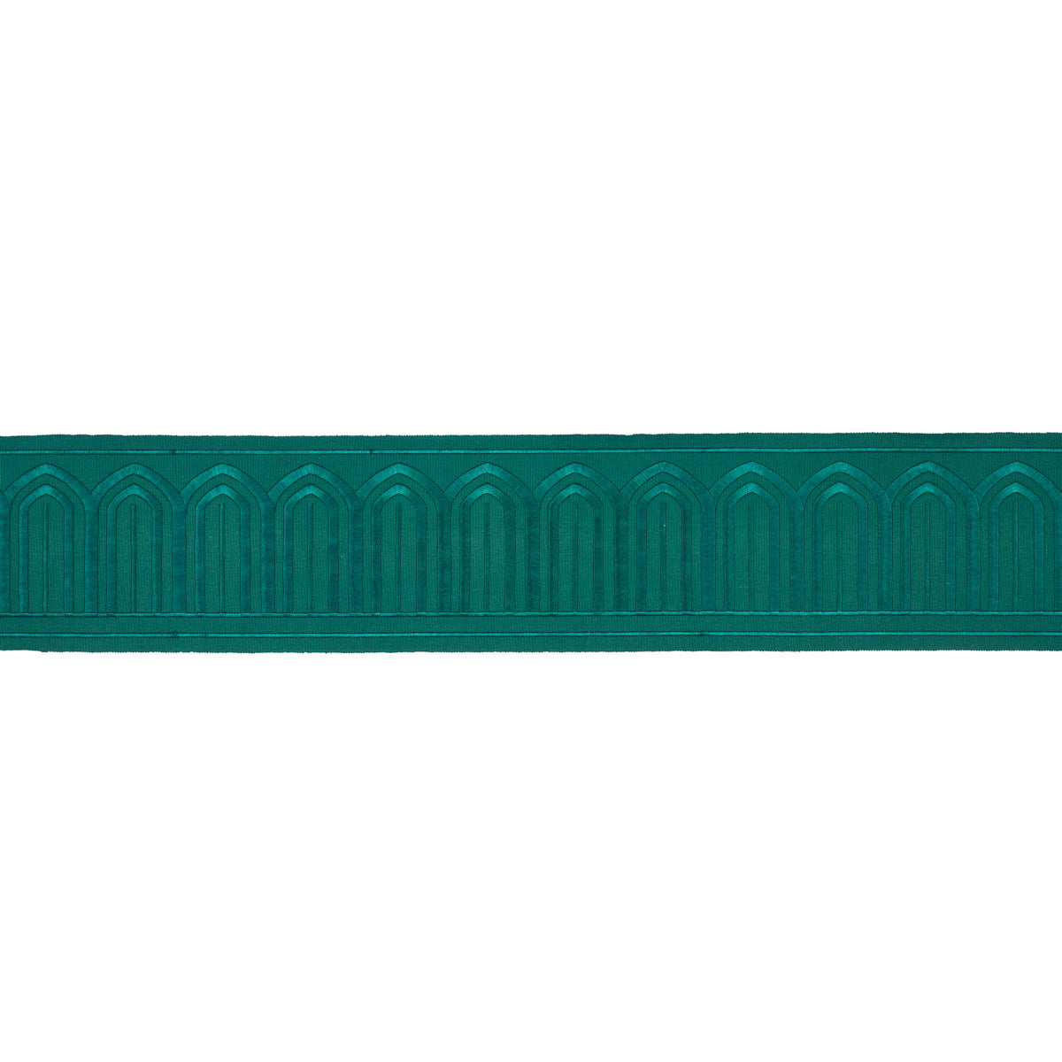 ARCHES EMBROIDERED TAPE WIDE | EMERALD