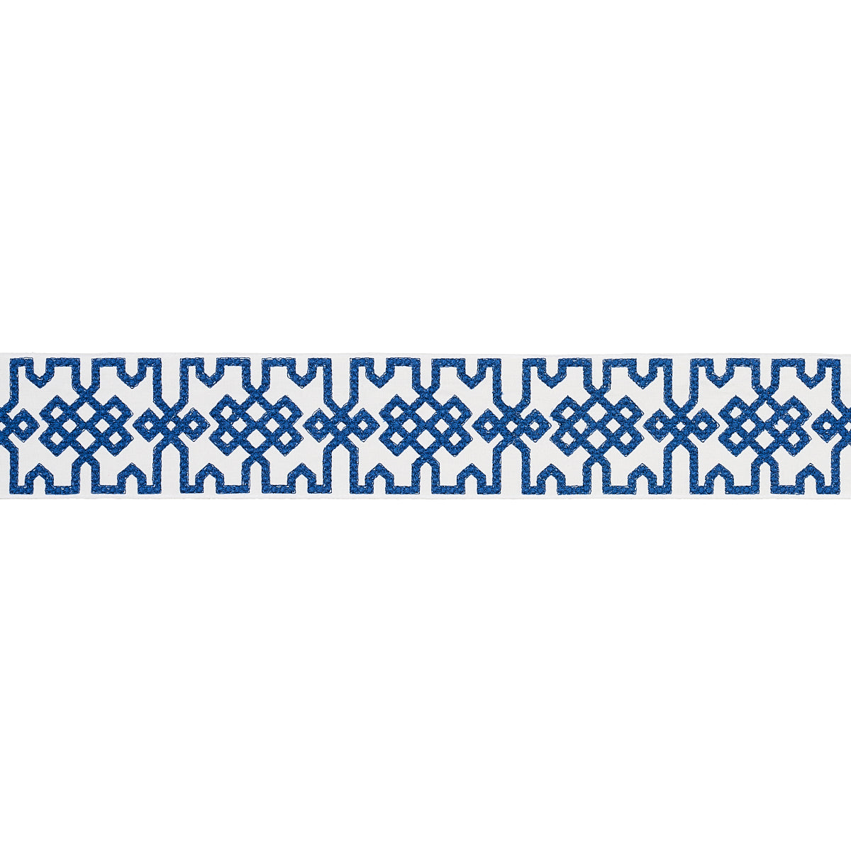 Knotted Trellis Tape | BLUE ON WHITE