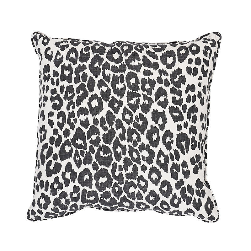 Iconic Leopard Pillow | Graphite