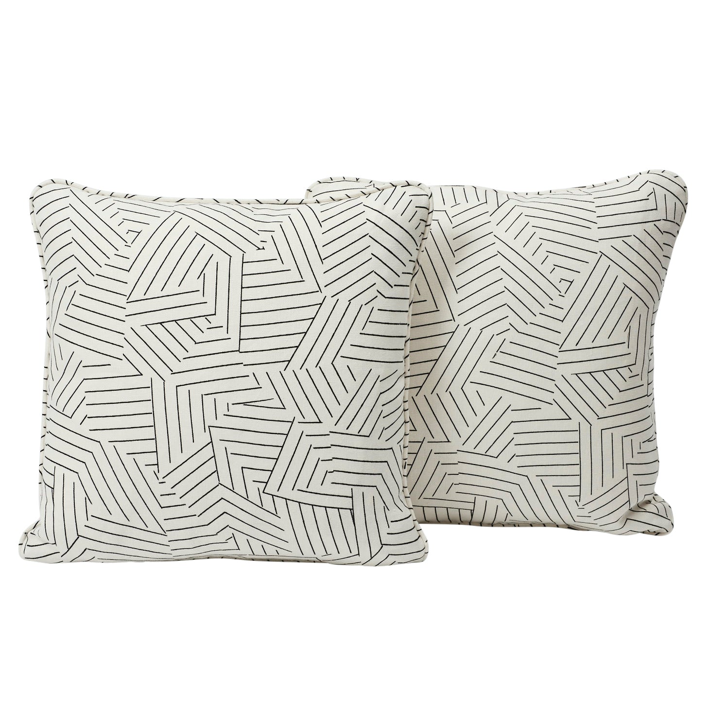 Deconstructed Stripe Pillow | Black & White