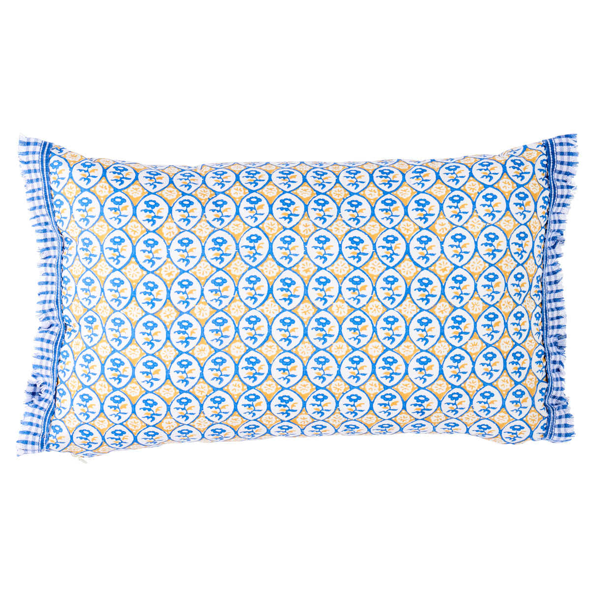 Josiane Floral Pillow | Yellow & Blue