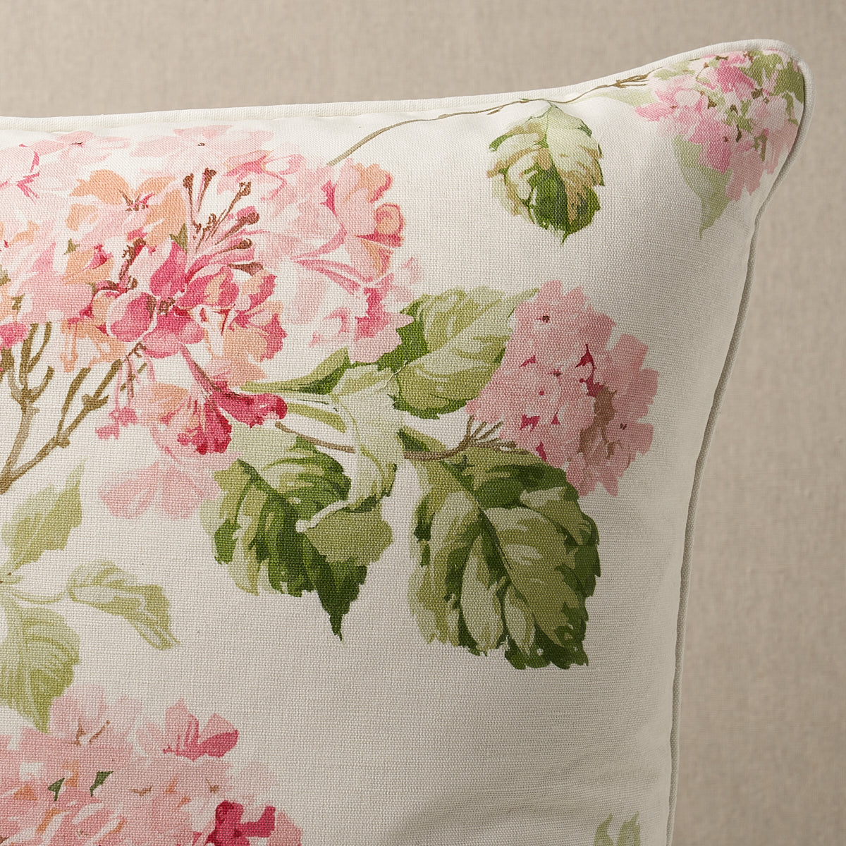 Summer Hydrangea Pillow | Blush